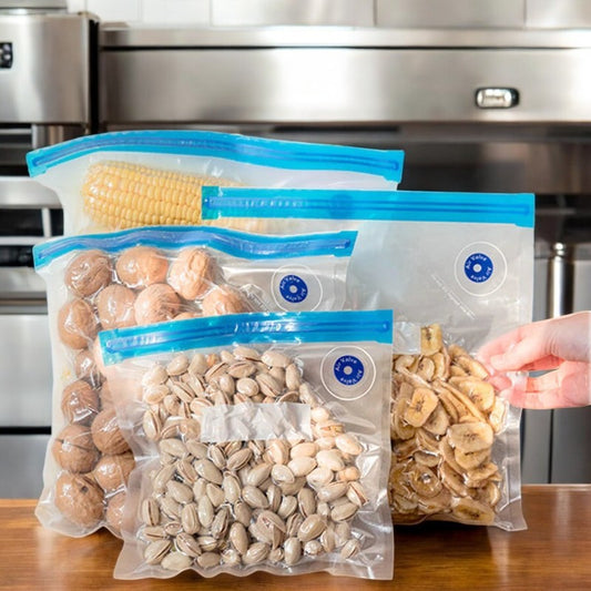 INNOVO - Vacuum Sealed Food Storage Bags - Reusable, Humidity Resistant, Available in 5 or 10 Pieces