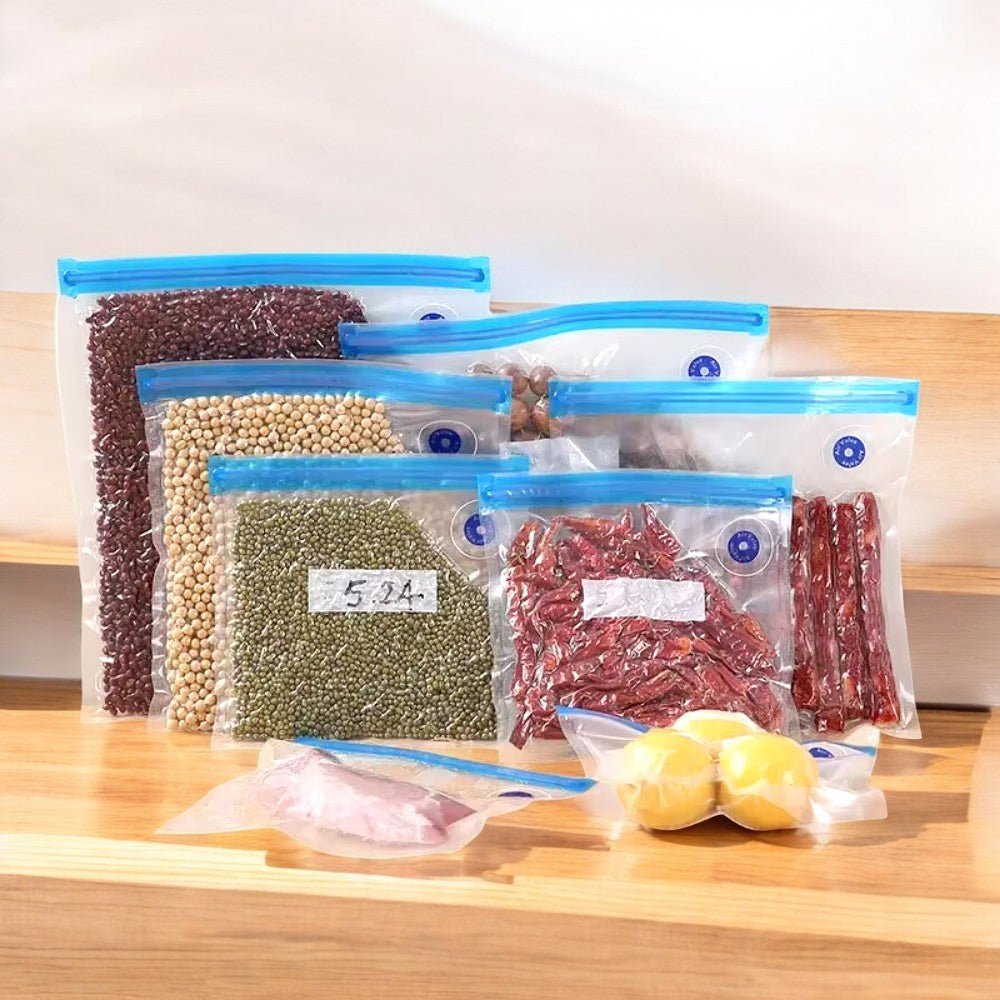 INNOVO - Vacuum Sealed Food Storage Bags - Reusable, Humidity Resistant, Available in 5 or 10 Pieces